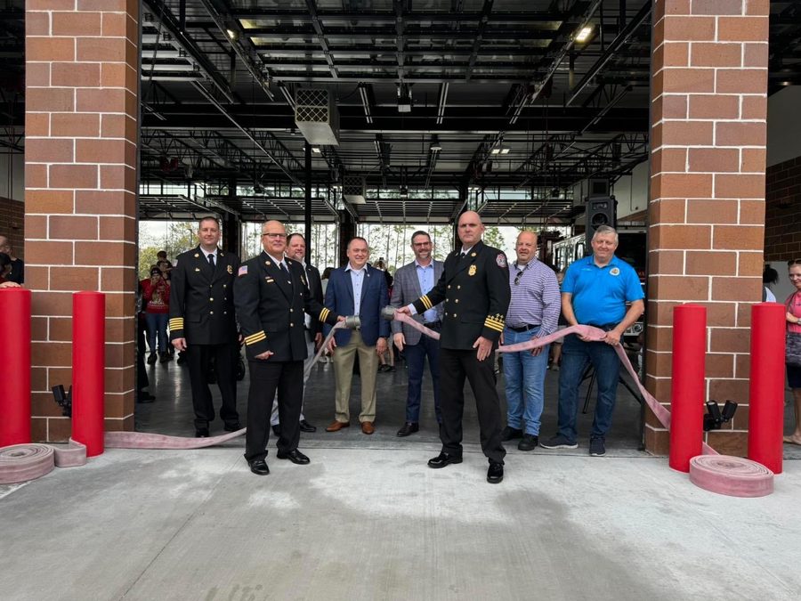 Fire station ribbon cutting